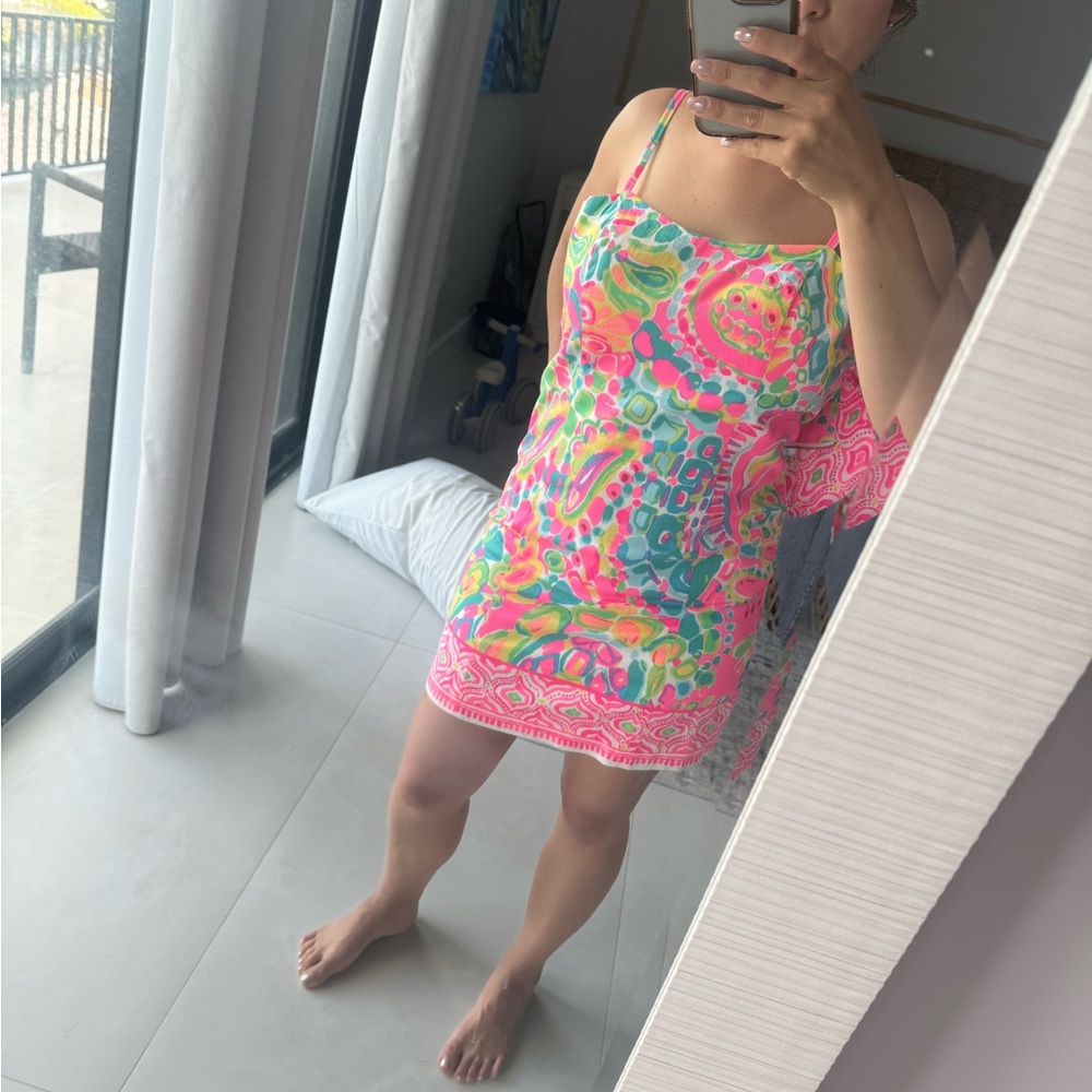Vibrant Pink Patterned Dress